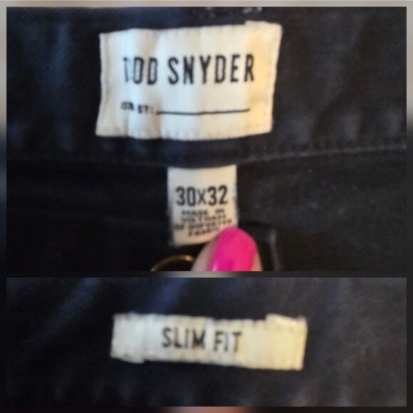 Todd Snyder Slim Fit 5-Pocket Chino Pants, jeans, black sz 30x32 Stretch - Picture 3 of 11